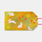 草原の白いバンニー ギフトタグ (正面(横))