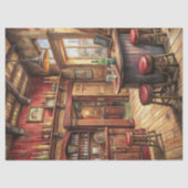 草原の西カウボーイ野生の西バー 薄葉紙 (正面)