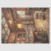 草原の西カウボーイ野生の西バー 薄葉紙 (正面)