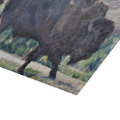 草原の設定でアメリカのバイソンローミング カッティングボード (角)