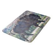 草原の設定でアメリカのバイソンローミング バスマット (アングル)