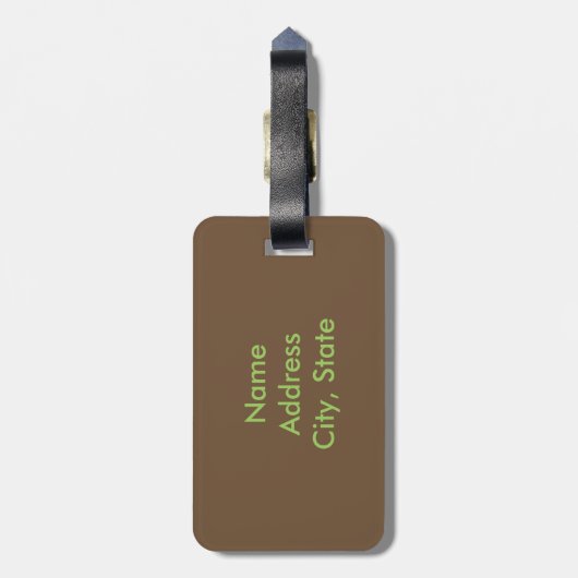 草原の設定でアメリカのバイソンローミング ラゲッジタグ (裏面縦)