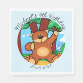 草原の誕生日に耐える スタンダードランチョンナプキン (正面)