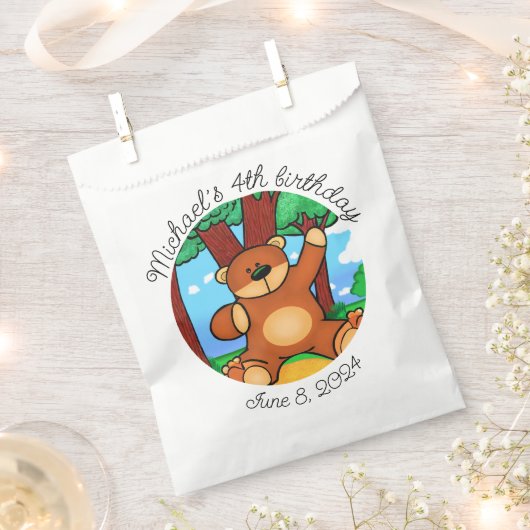 草原の誕生日に耐える フェイバーバッグ (クリップ留めされた状態)