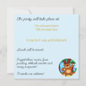 草原の誕生日に耐える 招待状 (裏面)