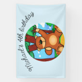 草原の誕生日に耐える 横断幕 (縦)