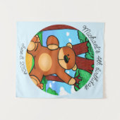 草原の誕生日クマ タペストリー (正面(横))