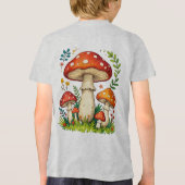 草原の野生のきのこや花 トライブレンドTシャツ (裏面)