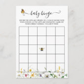 草原の野花、ミツバチ、蝶ビンゴゲーム エンクロージャーカード (正面)