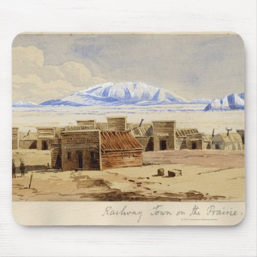 草原の鉄道の町 マウスパッド (正面)