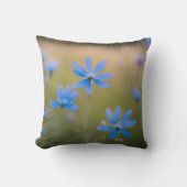 草原の青い野の花 クッション (正面)
