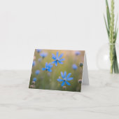 草原の青い野の花 ノートカード (正面)