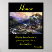 草原の風景の中鮮やかの名誉開花 ポスター (正面)