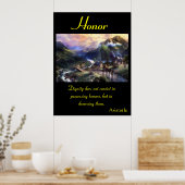 草原の風景の中鮮やかの名誉開花 ポスター (キッチン)