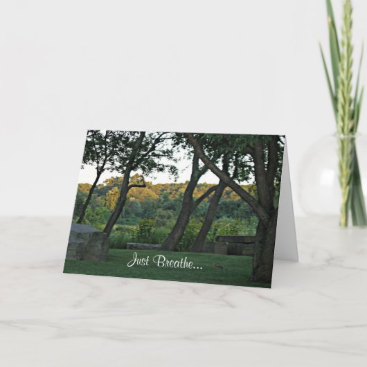 草原の黙想 カード (正面)