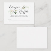 草原はラッフル、招待の挿入物おむつの咲きます エンクロージャーカード (正面/裏面)