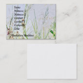 草原草の野生の花の花 名刺 (正面/裏面)