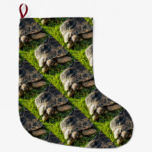 草原野生動物アートの野生のカメ ラージクリスマスストッキング (正面)