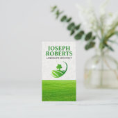 草原 | 自然ツリーロゴ 名刺 (スタンド正面)