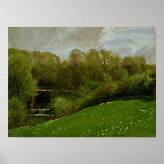 草地とウッドランド, 1895 ポスター (正面)