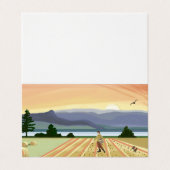 草地と種子を刈り取る 名刺 (外部フラット)