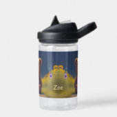 草地にテディベア、かわいいカスタム ウォーターボトル (左面)