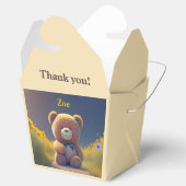 草地にテディベア、かわいいカスタム フェイバーボックス (オープン)