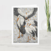 草地に5つのコウノトリ – テオ・ファン・ホイテマカード カード (正面)