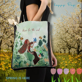 草地の女遊性バイオリン トートバッグ