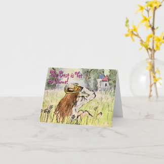 草地の「最高のまだ出て来いない」カード カード