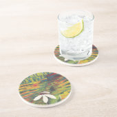 草地カラフルに絵画咲く明るい花 コースター (側面)