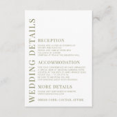 草地カラフル結婚詳細カード エンクロージャーカード (正面)