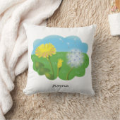 草地パーソナライズされたの花 クッション (ブランケット)