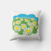 草地パーソナライズされたの花 クッション (裏面)