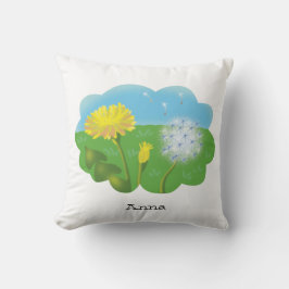 草地パーソナライズされたの花 クッション