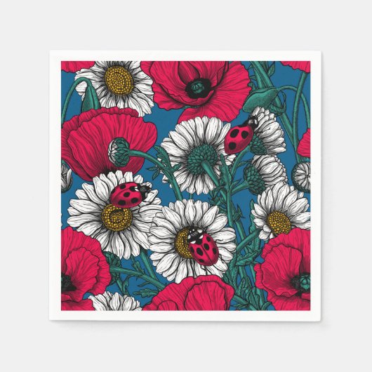 草地 スタンダードカクテルナプキン (正面)