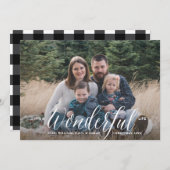 草書きの冬の白いフル写真 シーズンカード (正面/裏面)