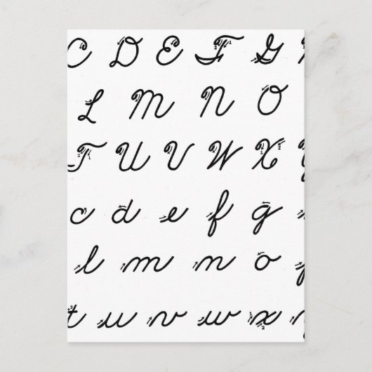 草書きの手書き表 ポストカード (正面)