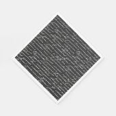 草書き手書きストーリー白黒 スタンダードランチョンナプキン (角)