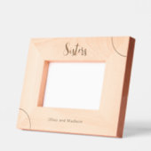 草書の姉妹と名前の追加 レーザー彫刻フレーム (左)