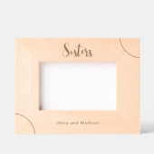 草書の姉妹と名前の追加 レーザー彫刻フレーム (正面)