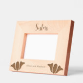 草書の姉妹の花で名前を追加 レーザー彫刻フレーム (左)