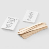 草書の結婚式プログラム ハンドファン (組立なし)