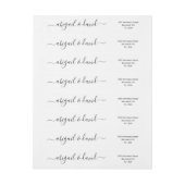 草書体の手書き書結婚道 ラップアラウンドラベル (シート)