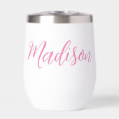 草書体パーソナライズされたのシックなピンクの名前 (正面)