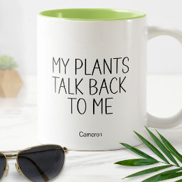草木が庭いじりについてユーモアのある話おもしろいす ツートーンマグカップ