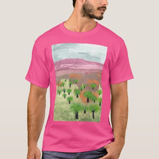 草木が活発なオーストラリアの風景 Tシャツ (正面)