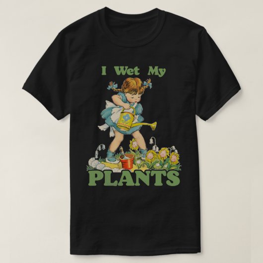 草木を湿らした Tシャツ (デザイン正面)