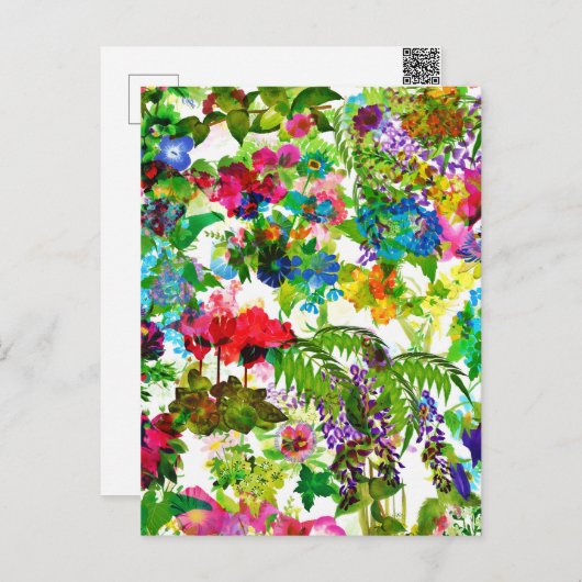 草木夏花植物園水彩 シーズンポストカード (正面/裏面)