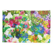 草木夏花植物園水彩 枕カバー (裏面)